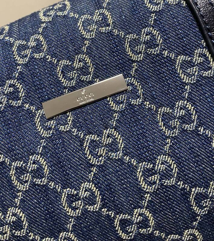 Gucci Melrose Blue denim GG monogram tote — Top Quality Replica