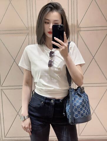Gucci Blue GG Denim small shoulder AAA Quality Replica