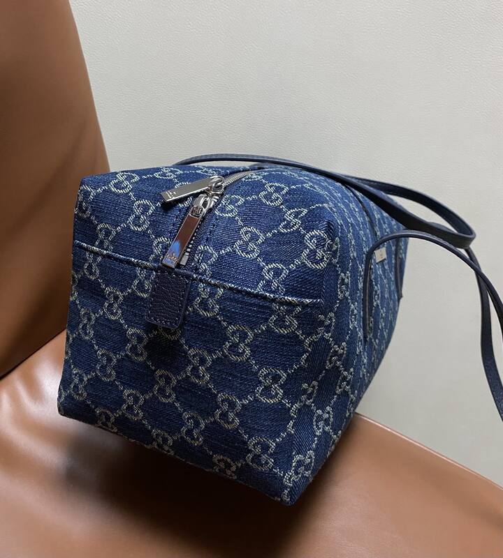 Gucci Melrose Blue denim GG monogram tote — Top Quality Replica