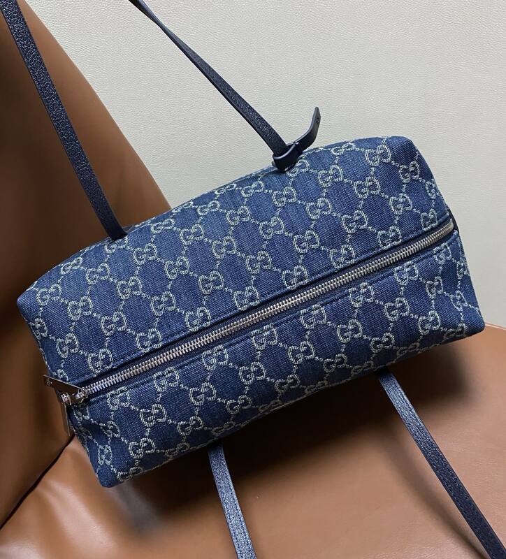 Gucci Melrose Blue denim GG monogram tote — Top Quality Replica