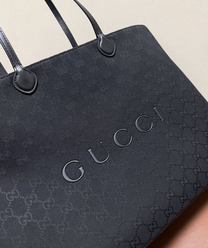 Gucci Black GG canvas tote — Top Quality Replica