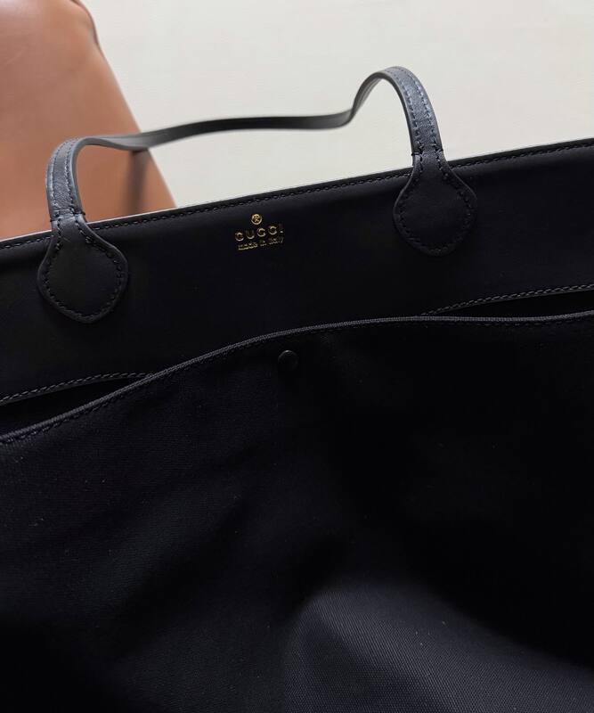 Gucci Black GG canvas tote — Top Quality Replica