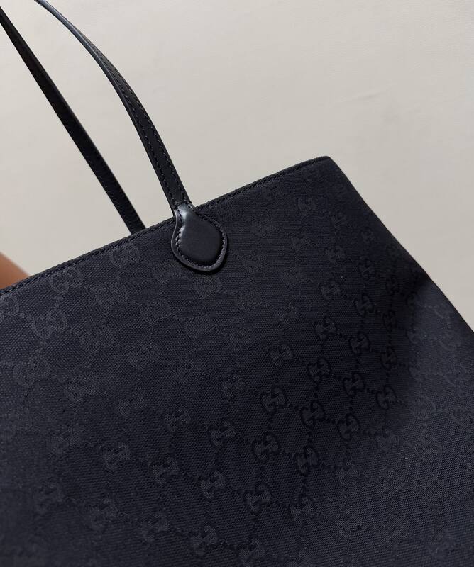 Gucci Black GG canvas tote — Top Quality Replica