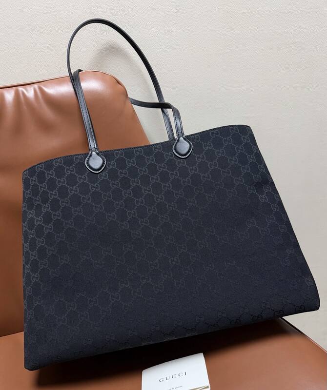 Gucci Black GG canvas tote — Top Quality Replica