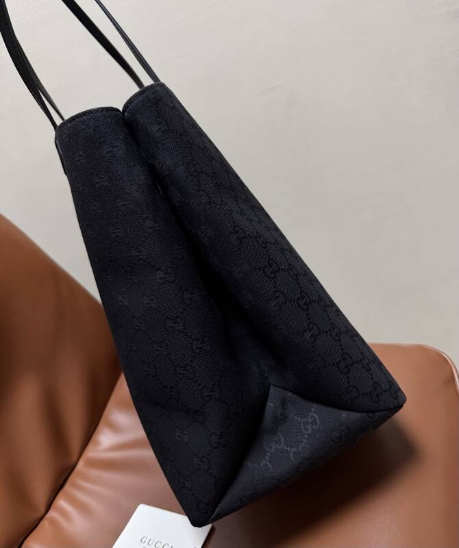 Gucci Black GG canvas tote — Top Quality Replica