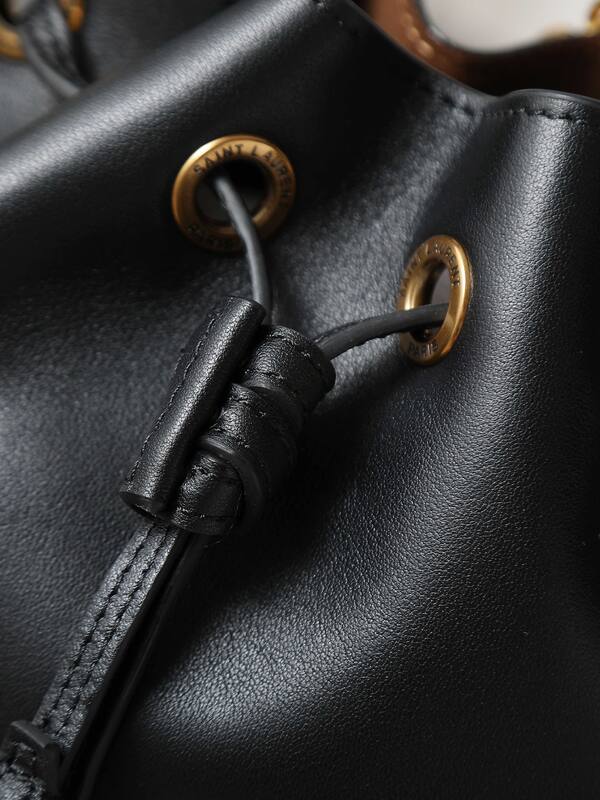 Saint Laurent Le 37 Bucket Bag Black leather shoulder — Top Quality Replica