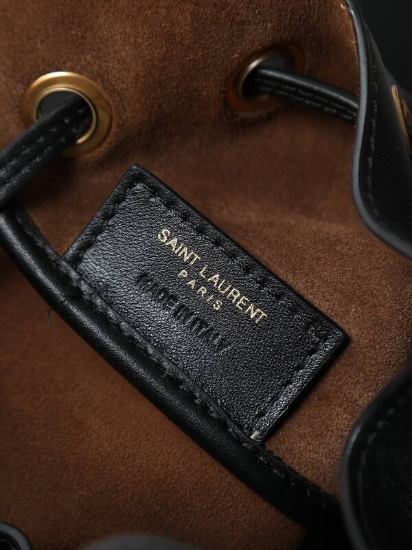 Saint Laurent Le 37 Bucket Bag Black leather shoulder — Top Quality Replica