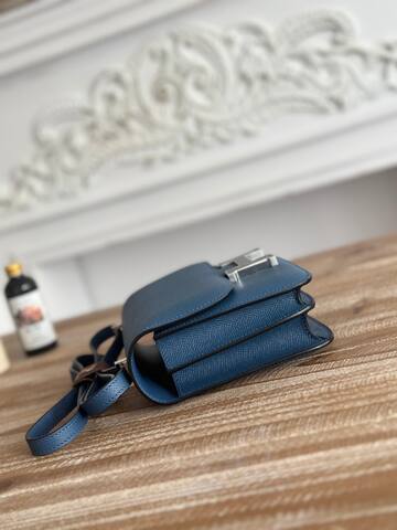 Hermes Constance Blue crossbody 1 1 Replica