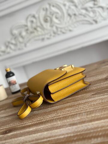Hermes Constance Yellow crossbody Premium Replica