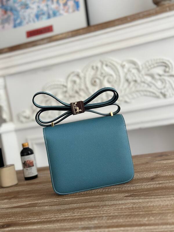Hermes Constance Blue crossbody — 1:1 Replica