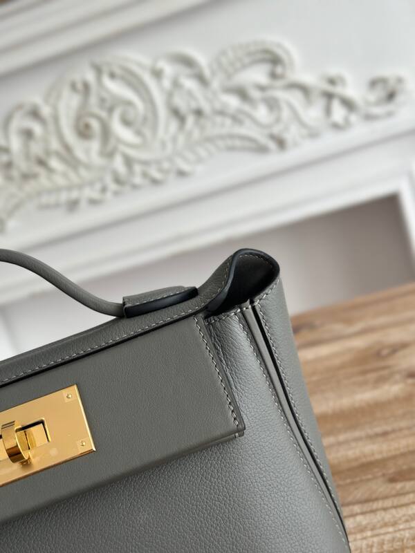 Hermes Kelly To Go Dark gray mini crossbody — AAA Quality Replica
