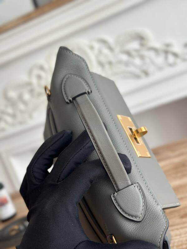 Hermes Kelly To Go Dark gray mini crossbody — AAA Quality Replica