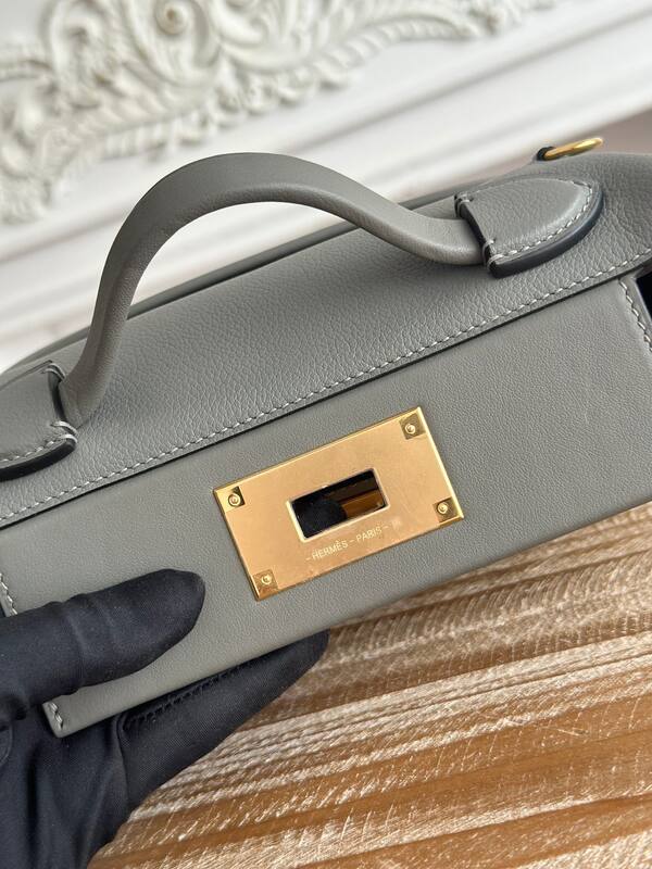Hermes Kelly To Go Dark gray mini crossbody — AAA Quality Replica