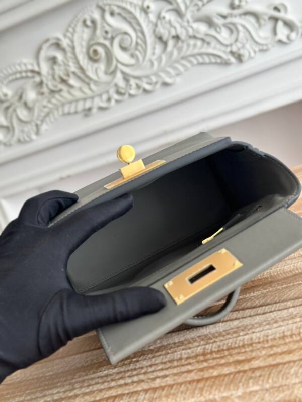 Hermes Kelly To Go Dark gray mini crossbody — AAA Quality Replica