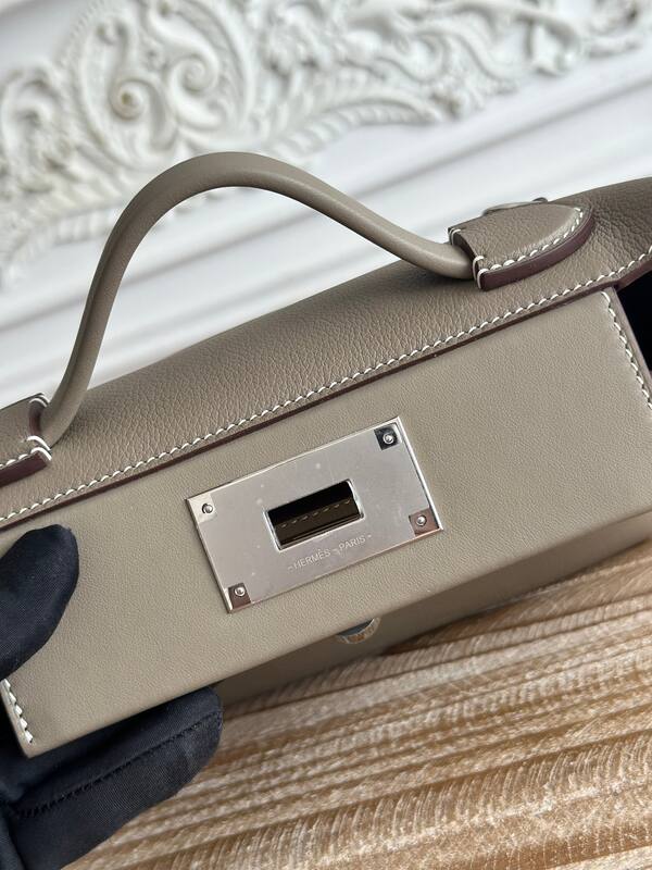 Hermes Hermes bag Etoupe mini crossbody — Premium Replica
