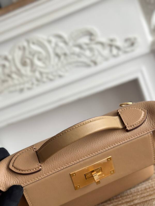Hermes Kelly 2424 Gold mini crossbody — Premium Replica