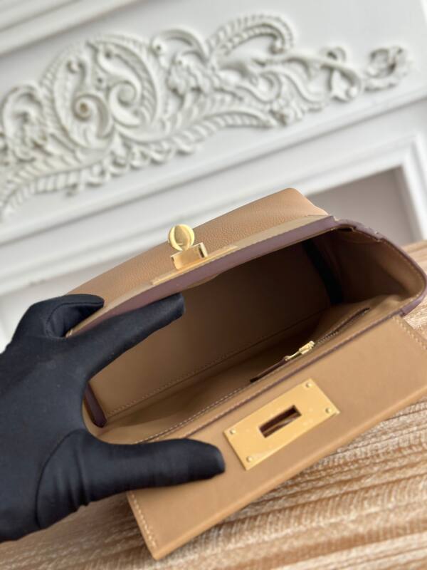 Hermes Kelly 2424 Gold mini crossbody — Premium Replica