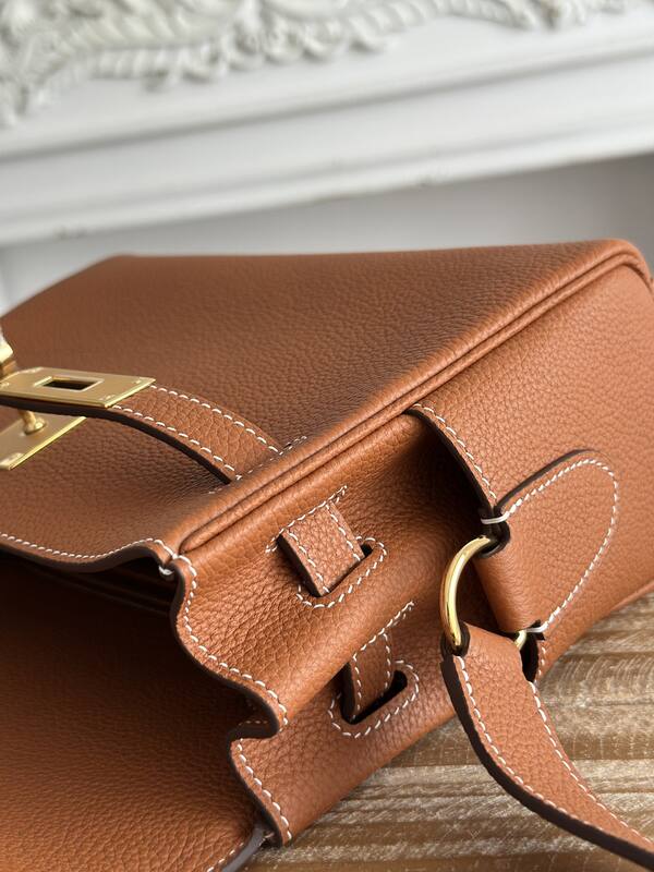 Hermes Kelly Messenger Brown Togo crossbody — AAA Quality Replica