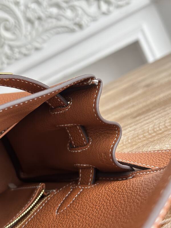 Hermes Kelly Messenger Brown Togo crossbody — AAA Quality Replica