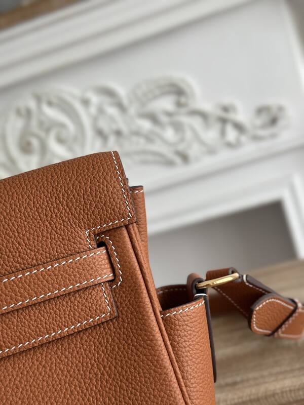Hermes Kelly Messenger Brown Togo crossbody — AAA Quality Replica