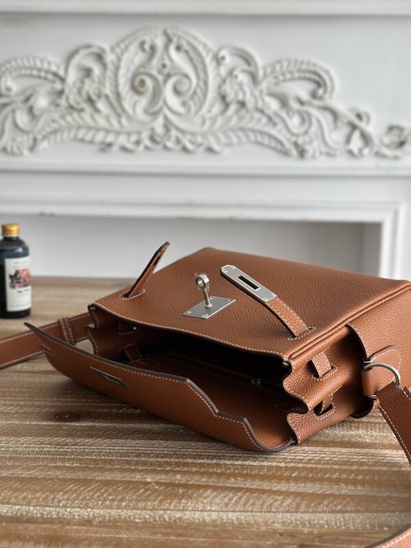 Hermes Kelly Messenger Gold Togo crossbody — 1:1 Replica