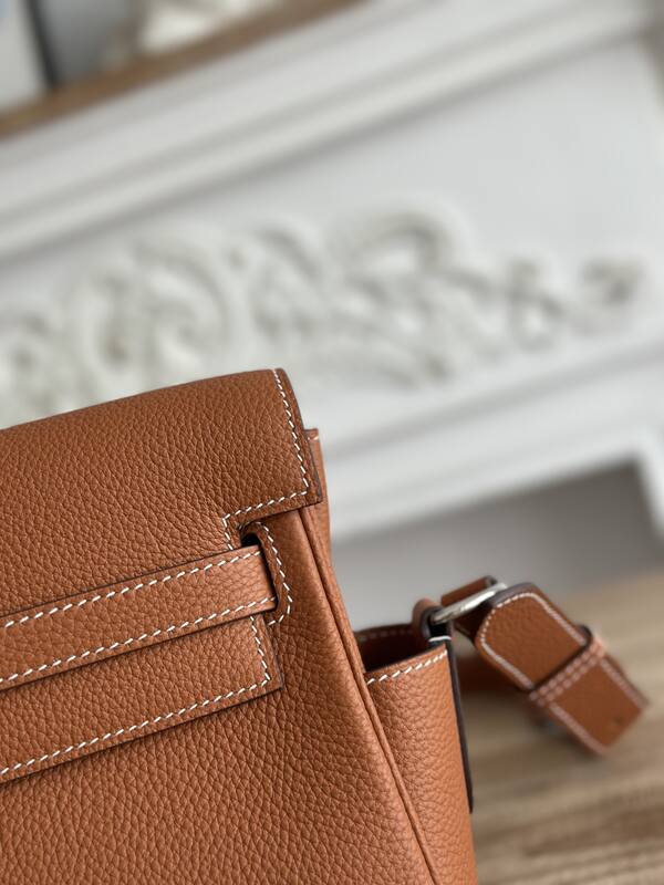 Hermes Kelly Messenger Gold Togo crossbody — 1:1 Replica