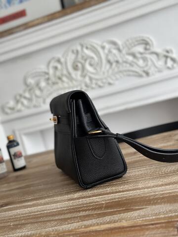 Hermes Kelly Messenger Black Togo crossbody AAA Quality Replica