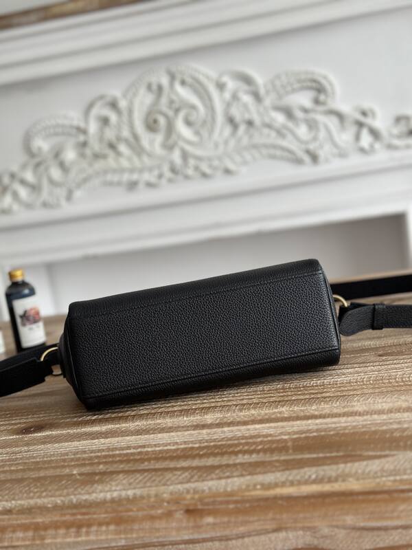 Hermes Kelly Messenger Black Togo crossbody — AAA Quality Replica
