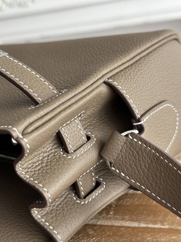 Hermes Kelly Messenger Etoupe Togo crossbody — Top Quality Replica