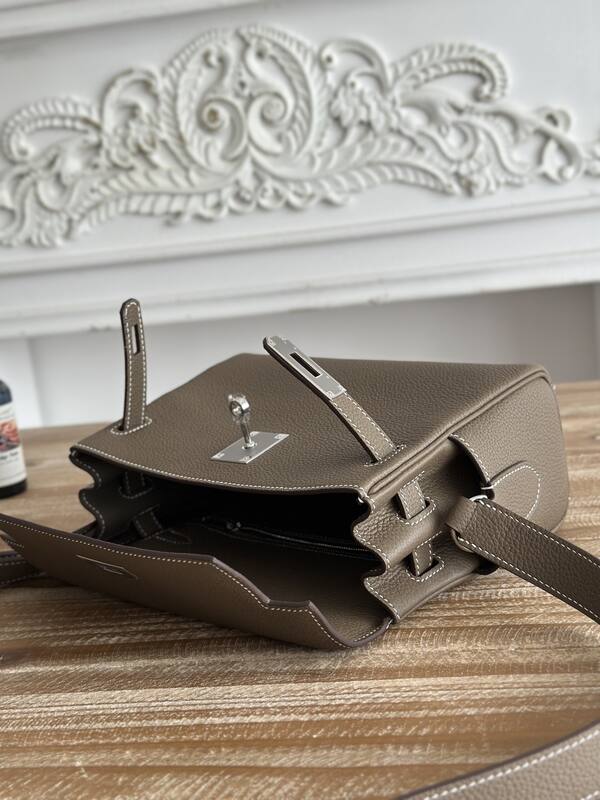 Hermes Kelly Messenger Etoupe Togo crossbody — Top Quality Replica