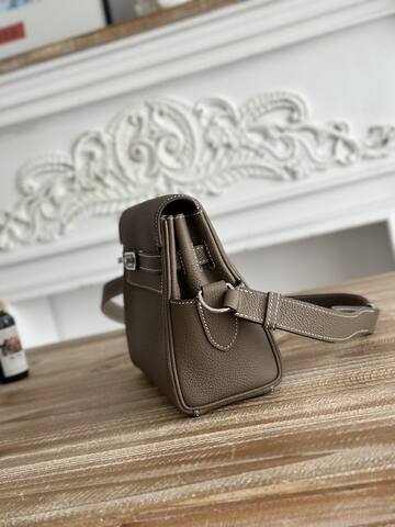 Hermes Kelly Messenger Etoupe Togo crossbody Top Quality Replica