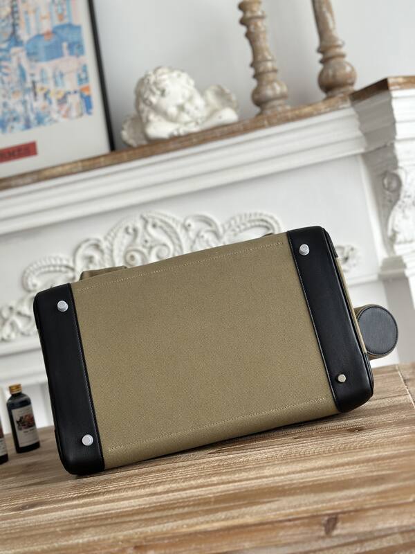Hermes HAC Cargo Beige canvas and Black leather 40 travel — AAA Quality Replica