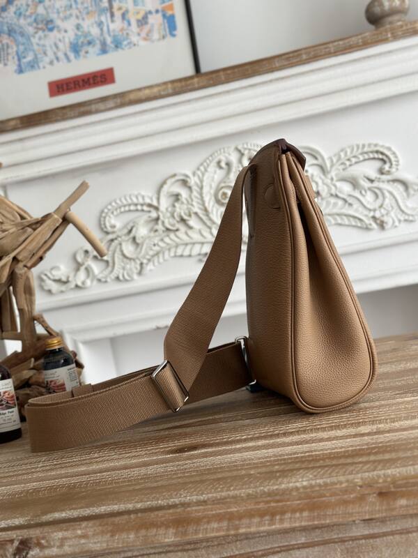 Hermes HAC dos Milk brown crossbody — Top Quality Replica