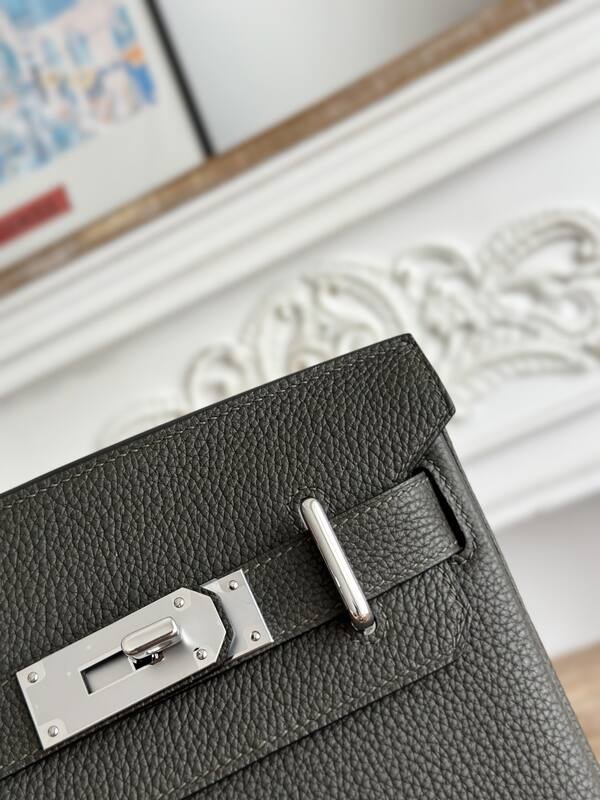 Hermes HAC a dos Grey green crossbody — Premium Replica