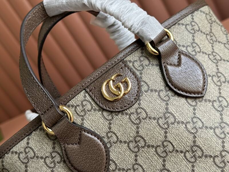 Gucci GG Supreme Tote GG Supreme Beige Brown — 1:1 Replica