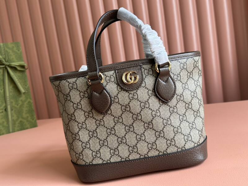Gucci GG Supreme Tote GG Supreme Beige Brown — 1:1 Replica
