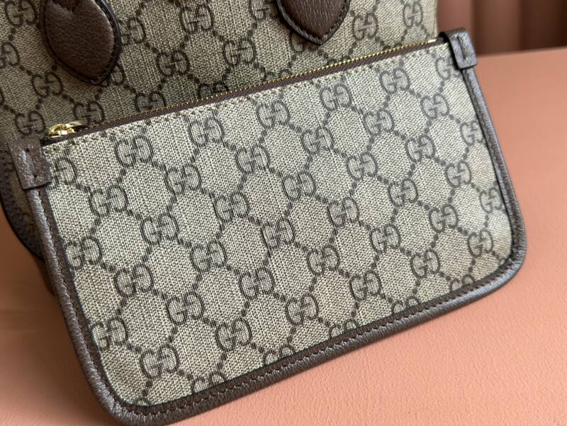 Gucci GG Supreme Tote GG Supreme Beige Brown — 1:1 Replica