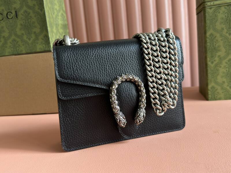 Gucci Dionysus Black leather shoulder — Premium Replica