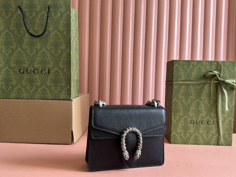 Gucci Dionysus Black leather shoulder — Premium Replica