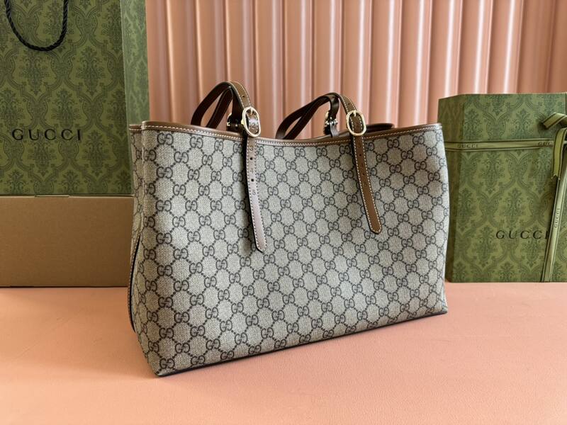 Gucci Ophidia GG Supreme beige ebony tote — AAA Quality Replica
