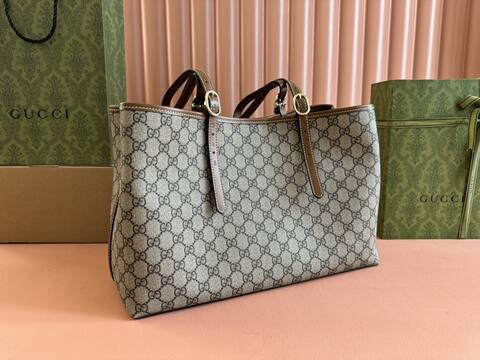 Gucci Ophidia GG Supreme beige ebony tote AAA Quality Replica