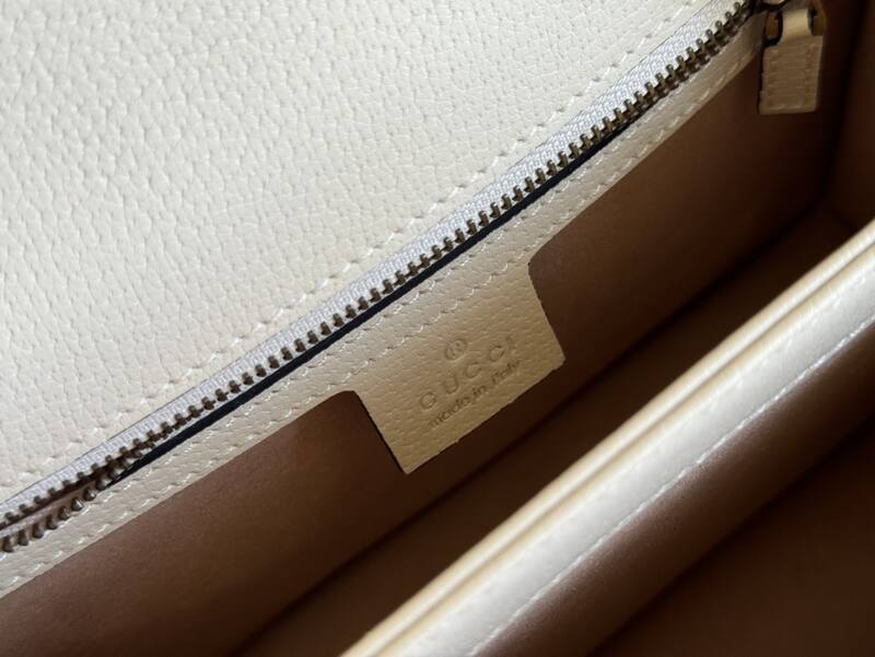 Gucci Ophidia 651055 GG Supreme beige ebony with white trim 25x17 crossbody — Top Quality Replica