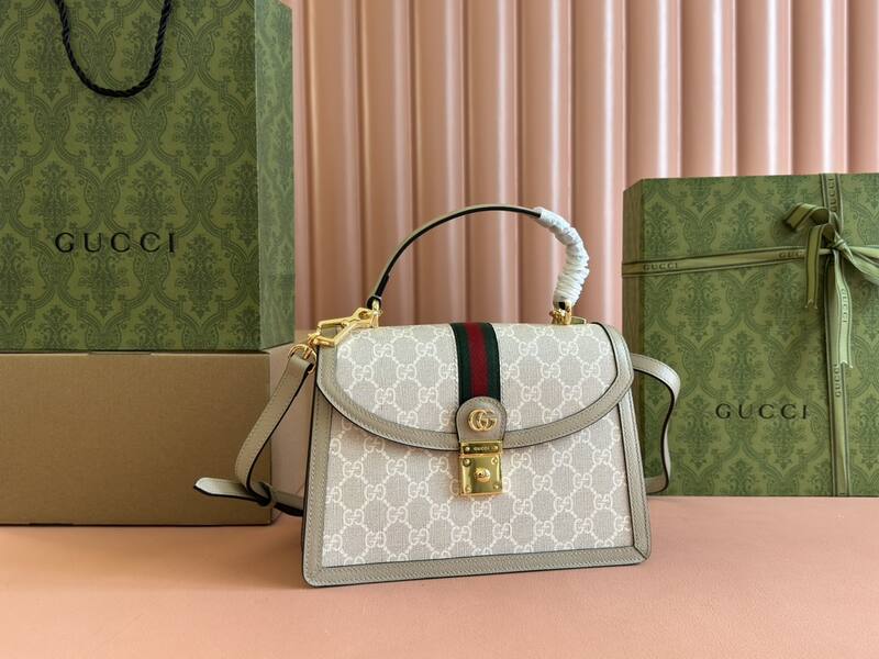 Gucci Ophidia 651055 Beige GG Supreme 25x17 shoulder — Premium Replica