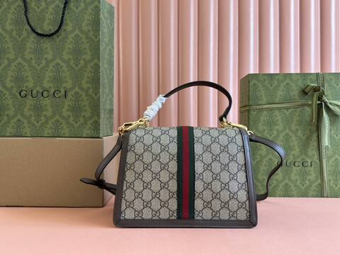 Gucci Ophidia 651055 GG Supreme Beige Ebony 25x17 5x7cm top handle crossbody 1 1 Replica