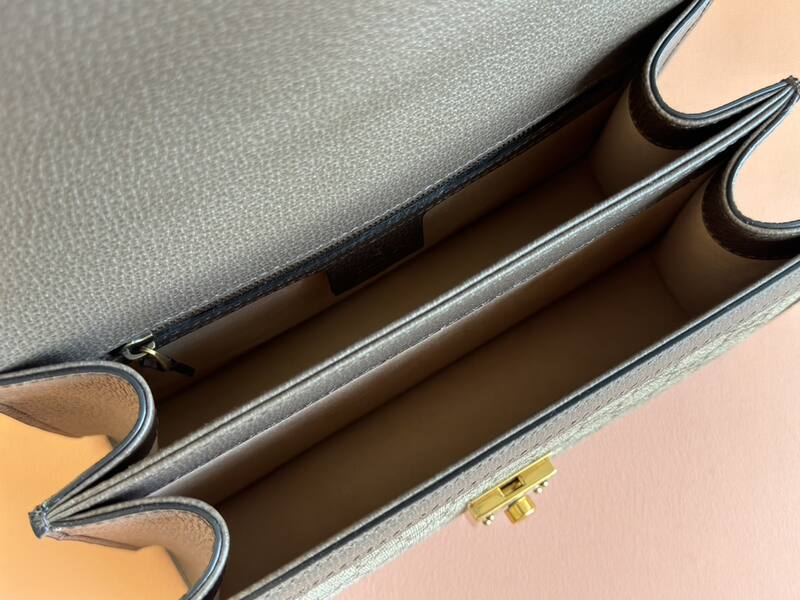 Gucci Ophidia 651055 GG Supreme Beige Ebony 25x17 top handle crossbody — 1:1 Replica