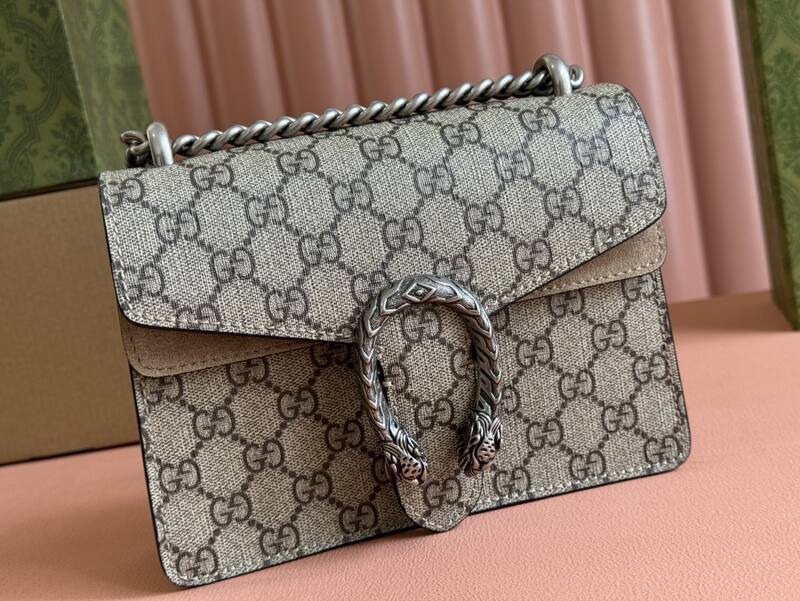 Gucci Dionysus 421970 GG Supreme beige ebony 20 15 shoulder — Premium Replica