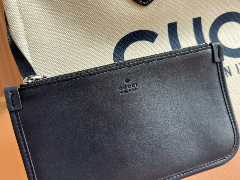 Gucci Beige and Navy tote — Top Quality Replica