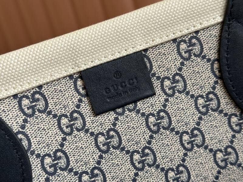 Gucci Beige and Navy tote — Top Quality Replica