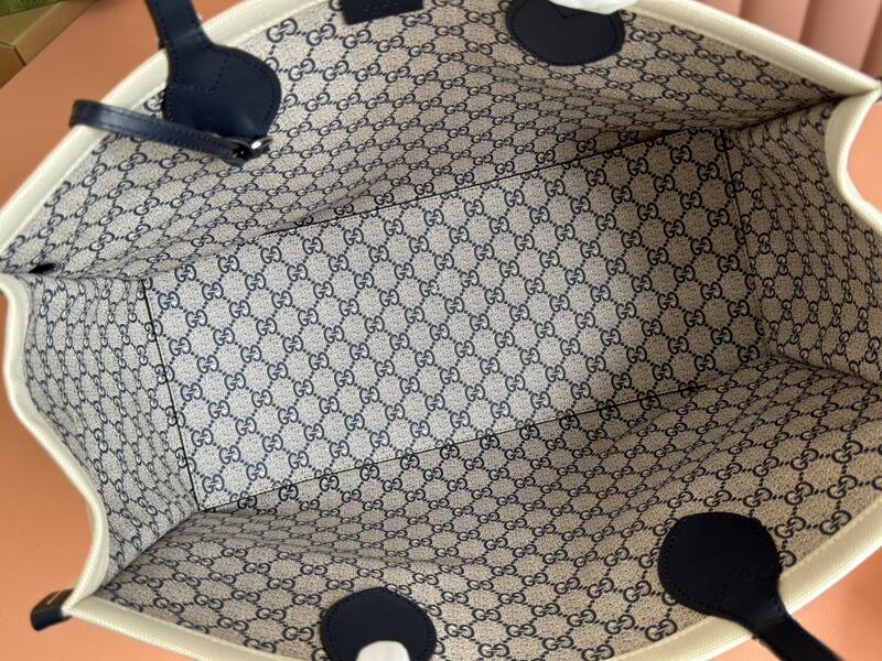 Gucci Beige and Navy tote — Top Quality Replica