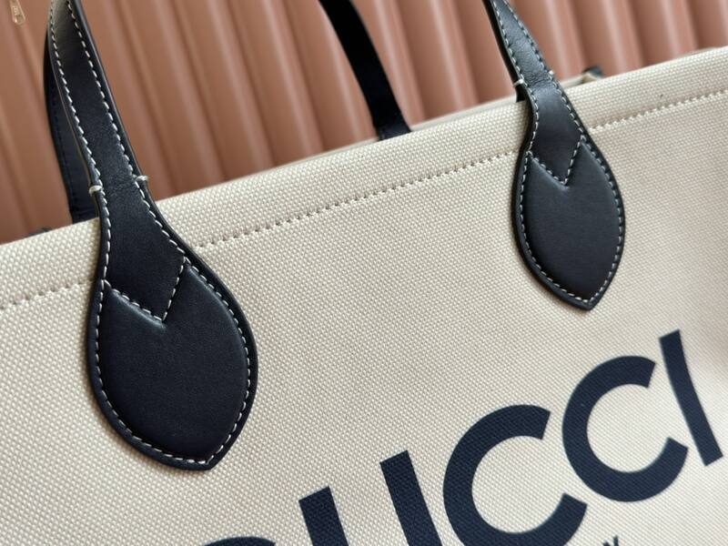 Gucci Beige and Navy tote — Top Quality Replica